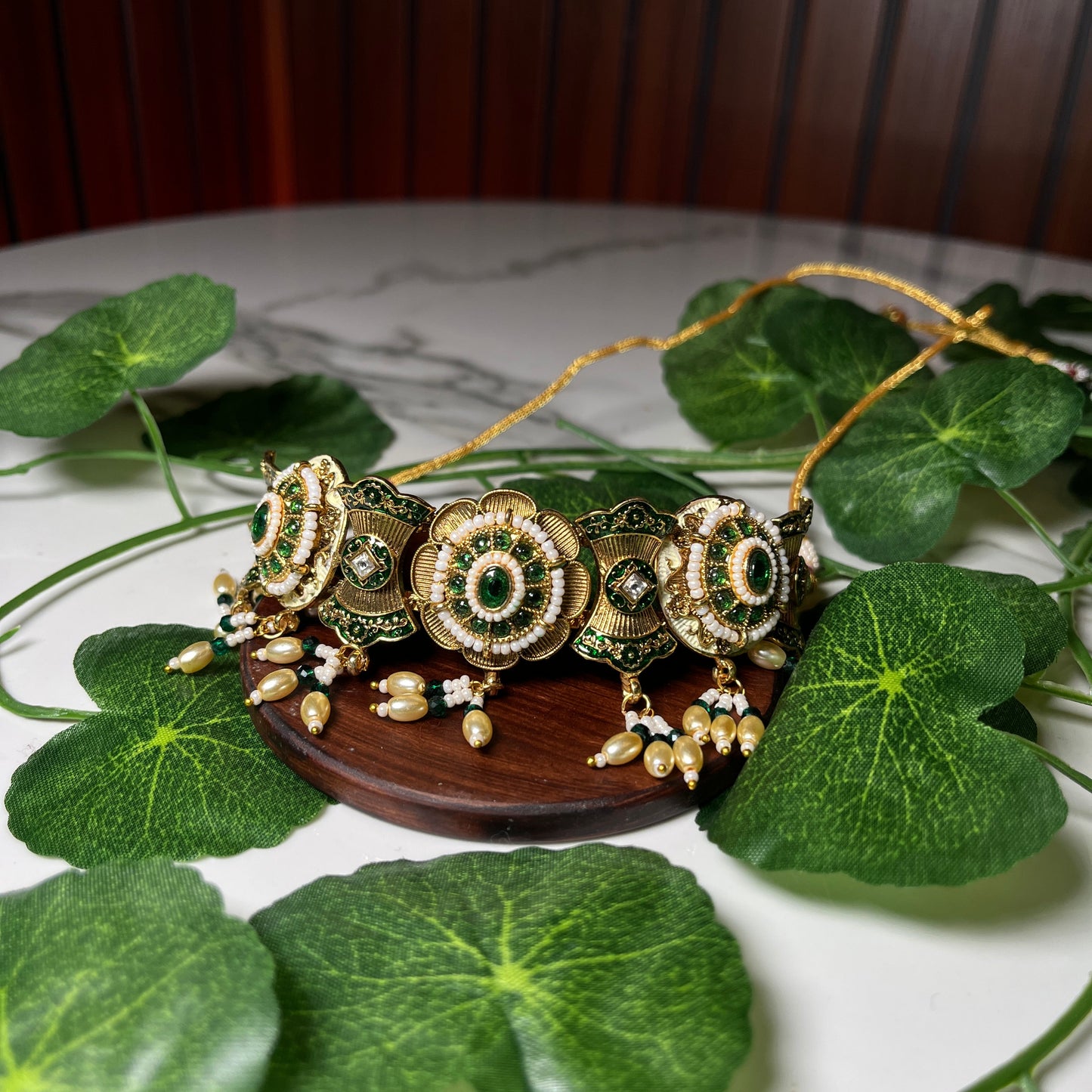 Samira Chokar Necklace (Green)