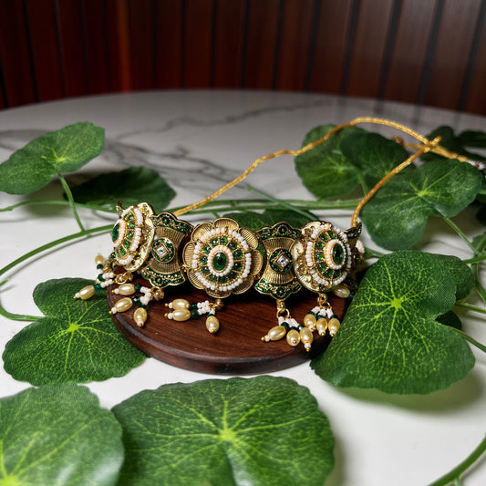 Samira Chokar Necklace (Green)