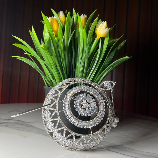 Aarohi Hair Bun (Silver)