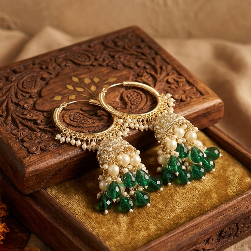 Rooh Chandbali (Green)