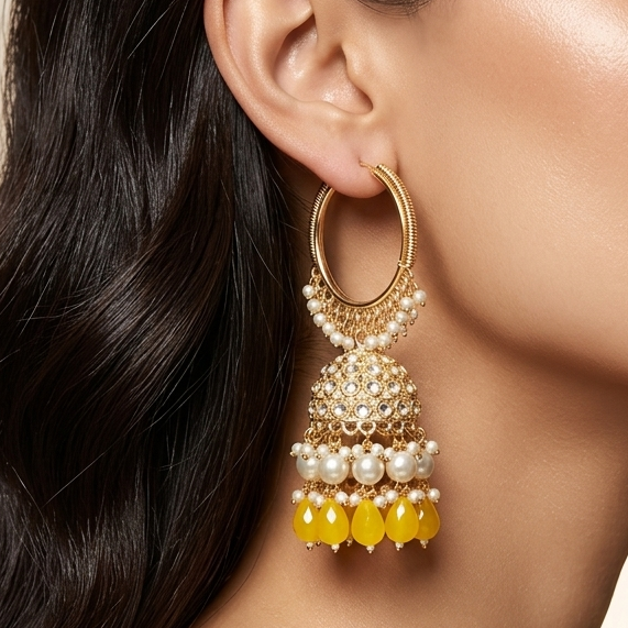 Rooh Chandbali (Yellow)