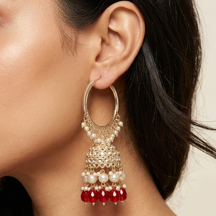 Rooh Chandbali (Red)