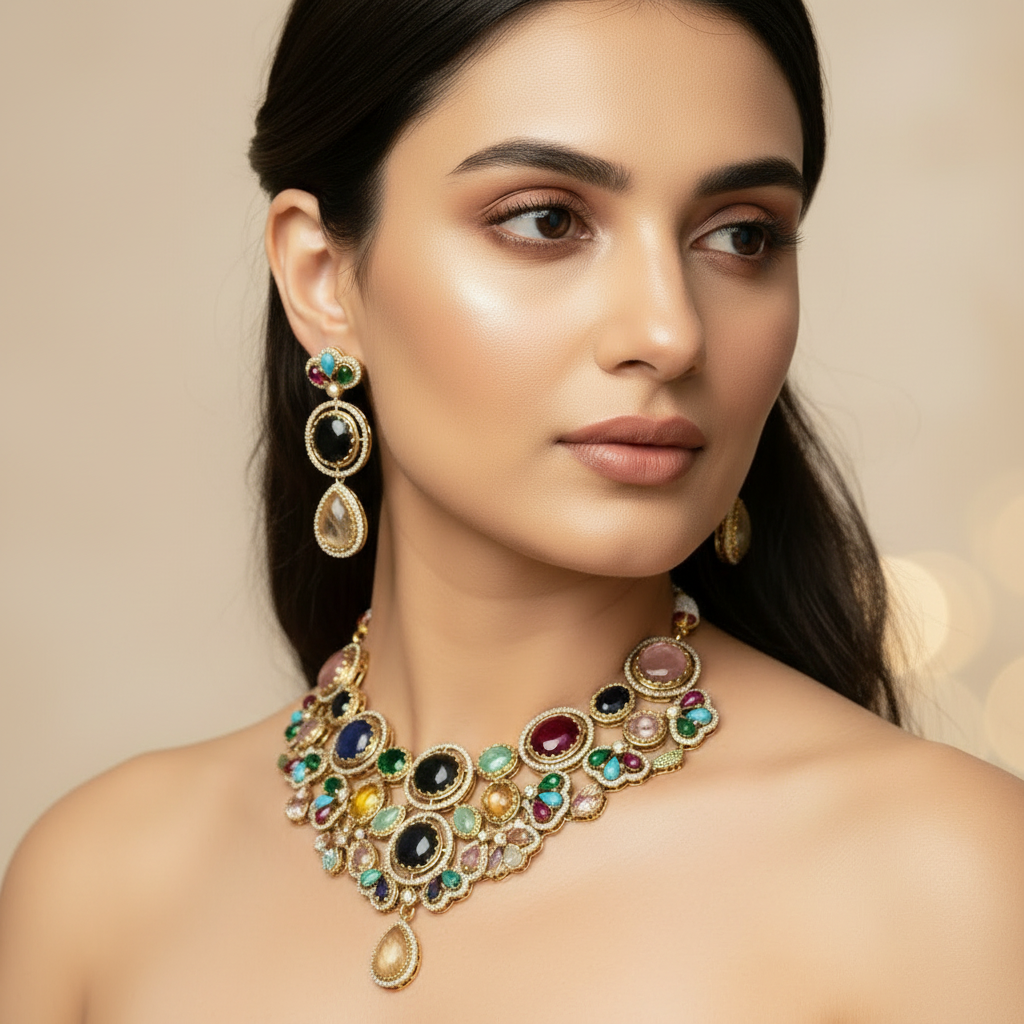 Riya Kundan Bridal Necklace Set