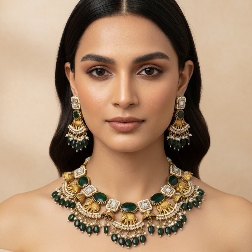 Gajraj Necklace Set
