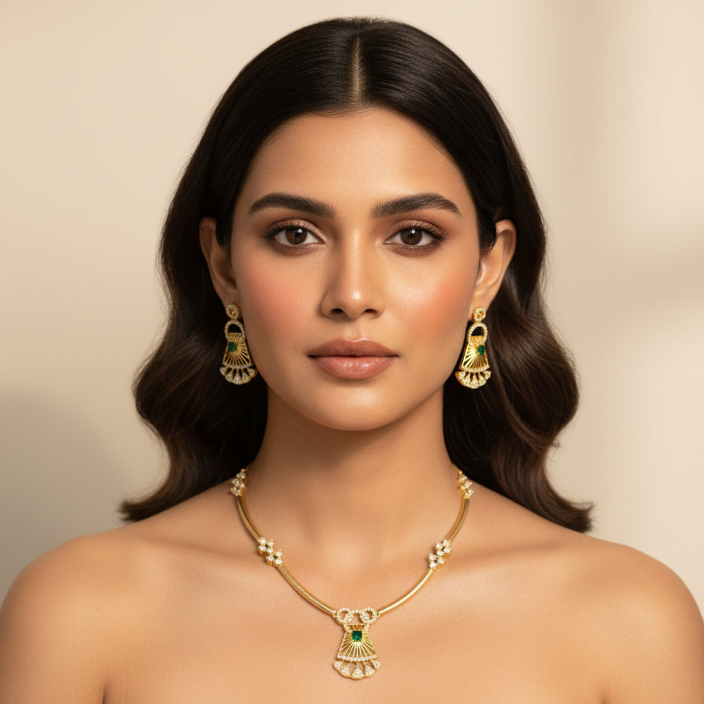 Sayani Necklace Set (Green)