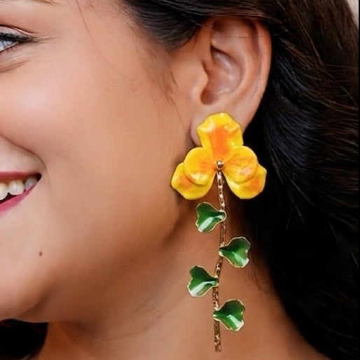 Natures Bloom Earrings (Yellow)