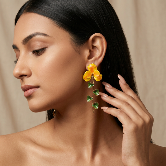 Natures Bloom Earrings (Yellow)