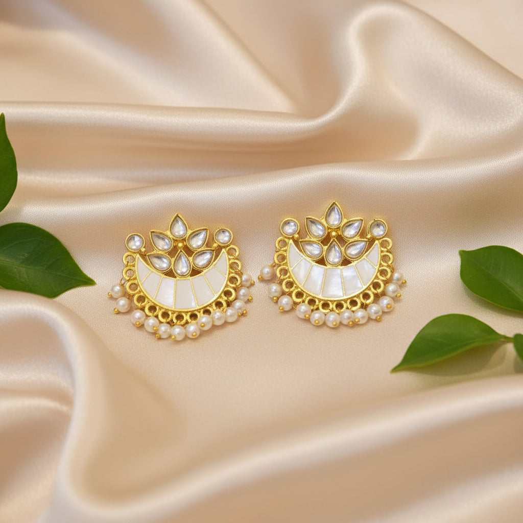 Chaand Earrings (White)