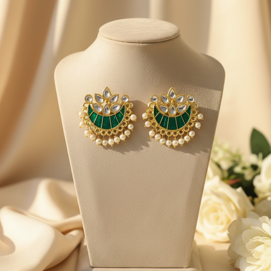 Chaand Earrings (Green)
