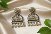 Mahi Kundan Earrings (Dark-blue)