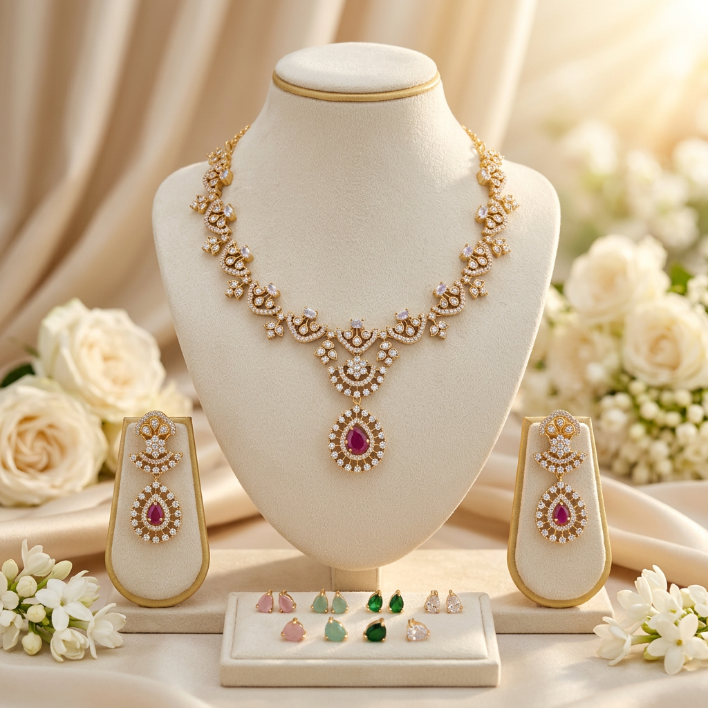 Ishani Colour Changing Kundan Necklace