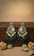 Ziya Kundan Earrings (Blue)