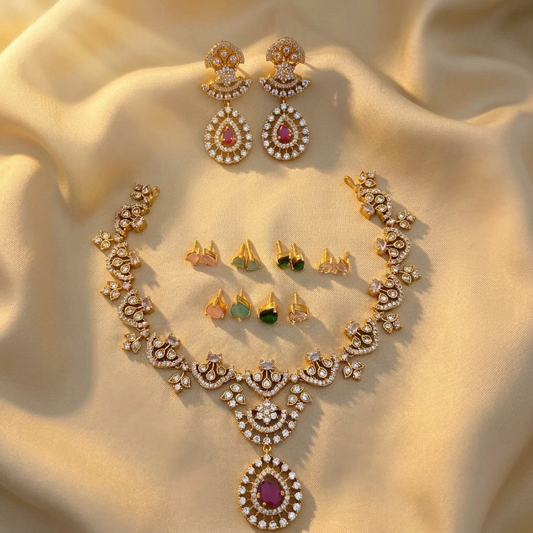 Ishani Colour Changing Kundan Necklace