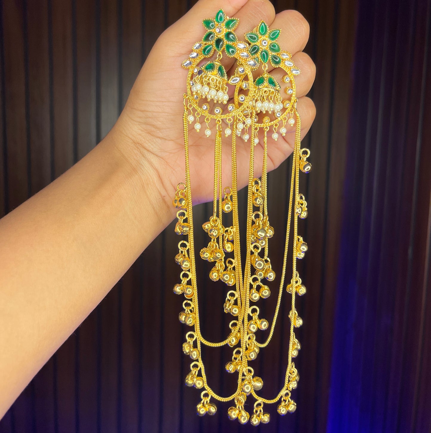 Zoya Kashmiri Earrings (Green)