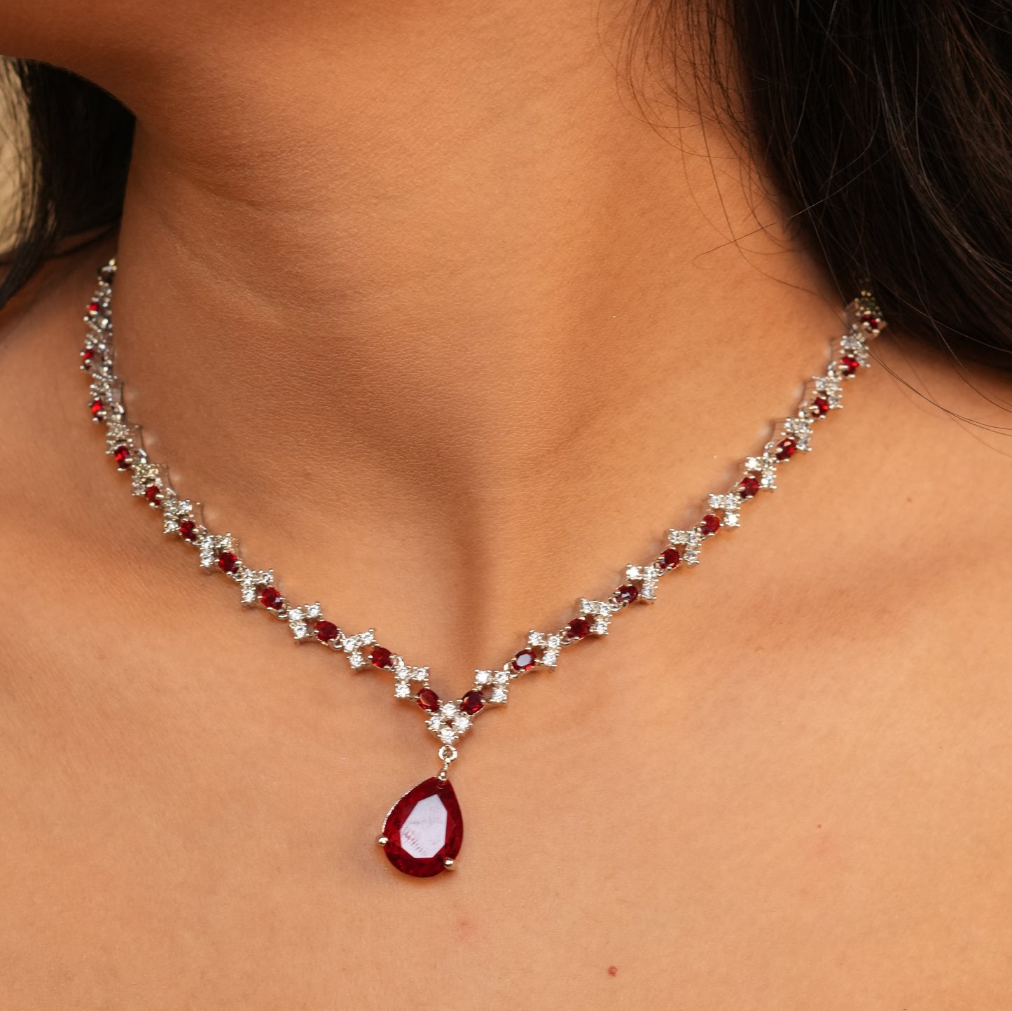 Aqua AD Necklace (Red)