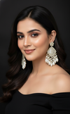 Ziya Kundan Earrings (White)