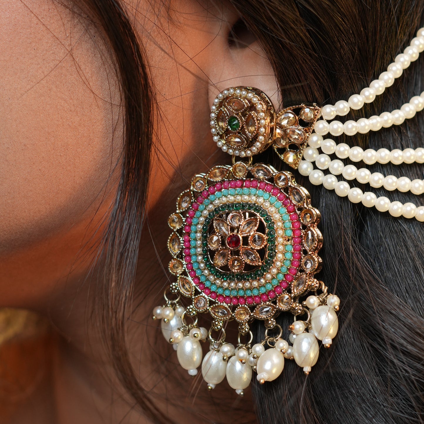 Maira Multi-colour Chain Earrings