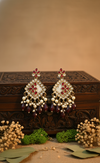 Ziya Kundan Earrings (Wine)