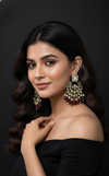 Diya Kundan Earrings (Pink)