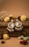 Kavya Kundan Earrings (Wine)
