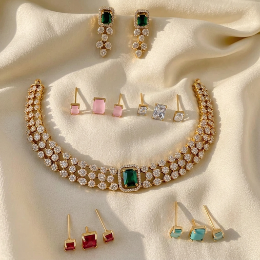 Rangoli Colour Changing Kundan Necklace
