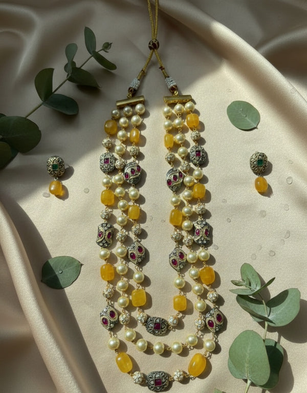 3 Tier Maharani Mala(Yellow)