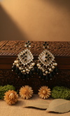 Ziya Kundan Earrings (Black)