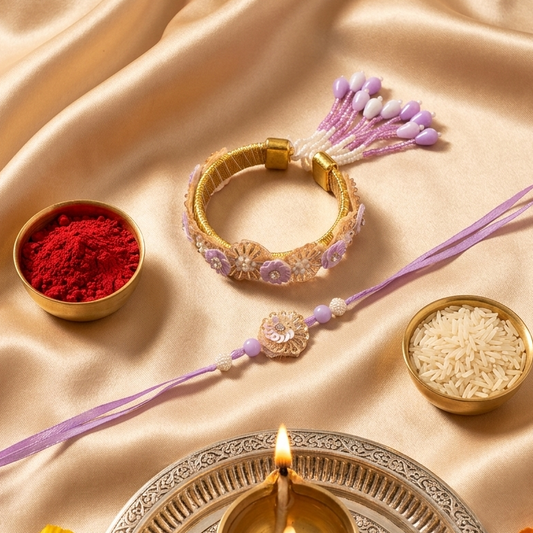 Purple Rakhi- Lumba Set