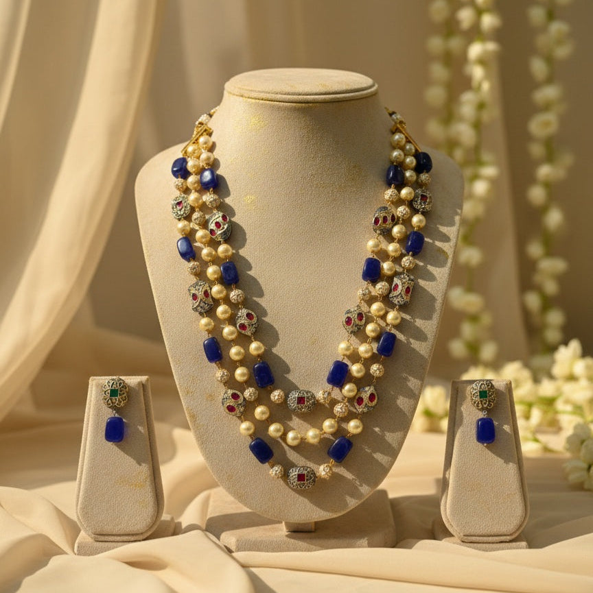 3 Tier Maharani Mala (Royal Blue)