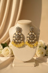 Siya Kundan Earrings (Yellow)