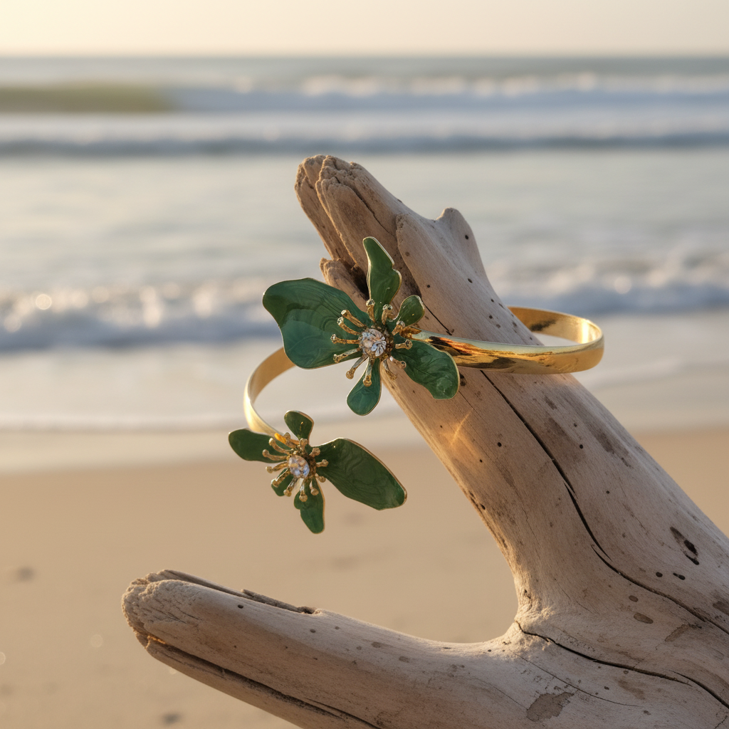 Floral Armcuff (Green)