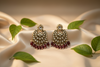 Diya Kundan Earrings (wine)