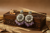 Siya Kundan Earrings (Purple)