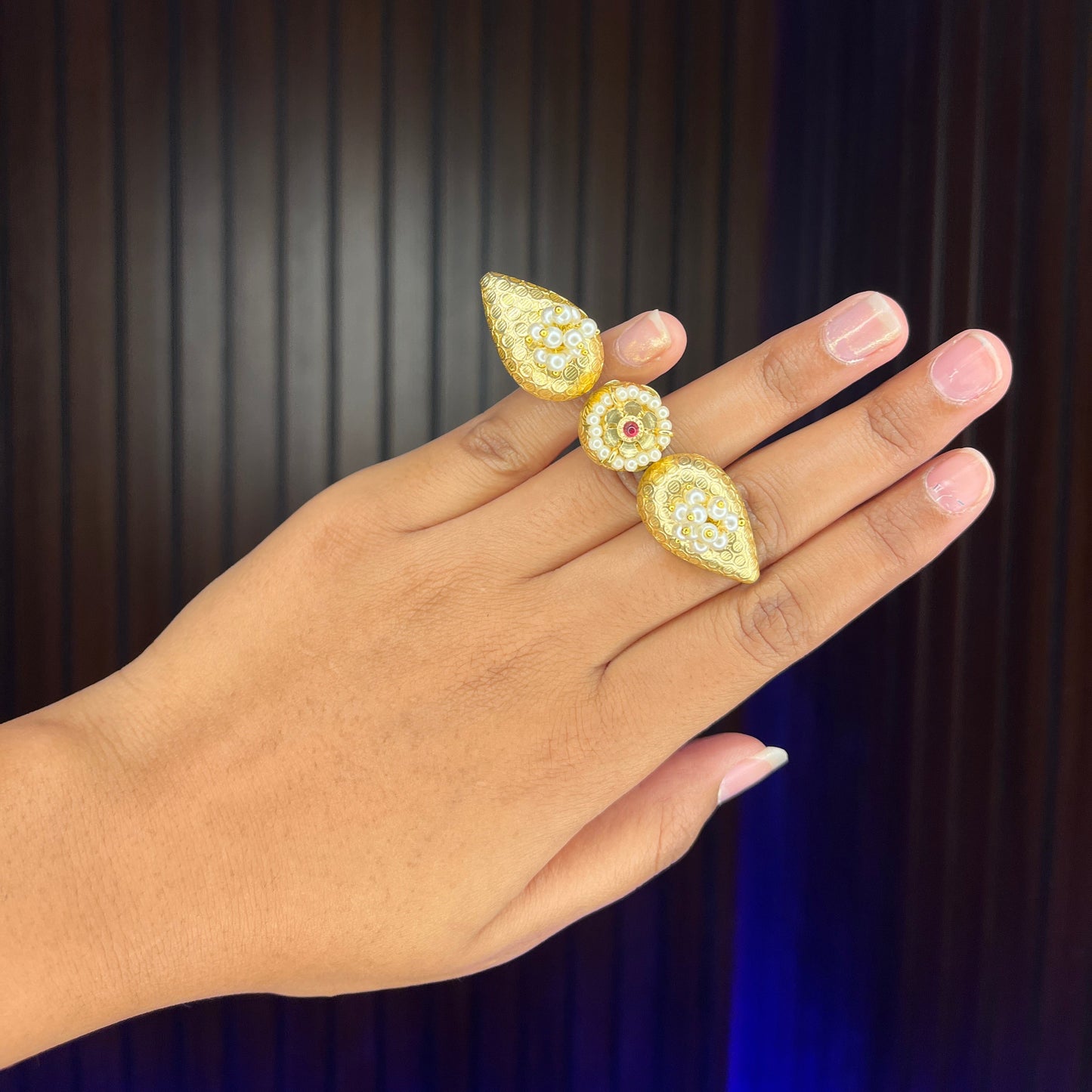 Sia Adjustable Kashmiri Ring