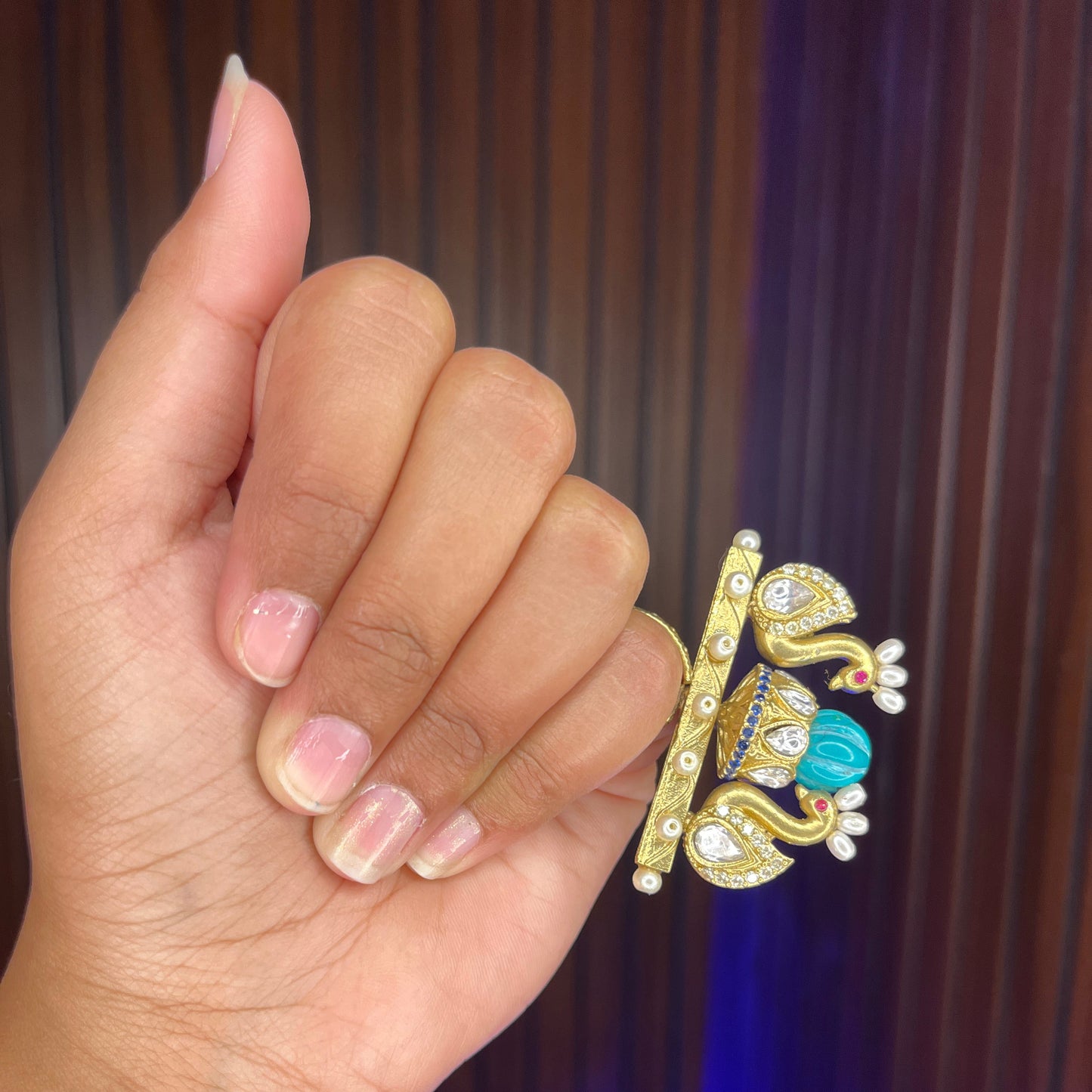 Mahi Adjustable Kashmiri Ring