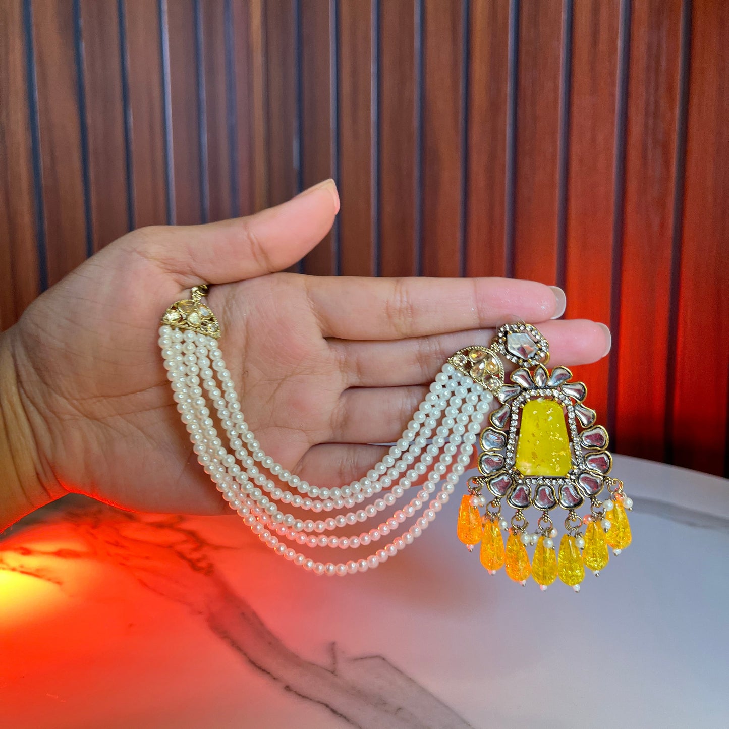 Kirnaya Chain Earrings (Yellow)