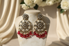 Siya Kundan Earrings (Red)