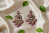 Aarohi Kundan Earrings (Rani-Pink)