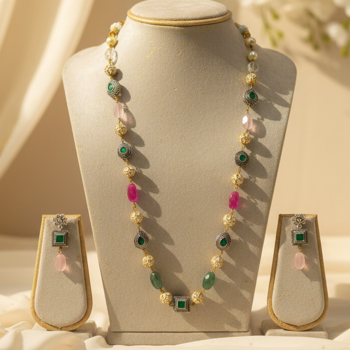Royal Mala (White-Pink-Green)
