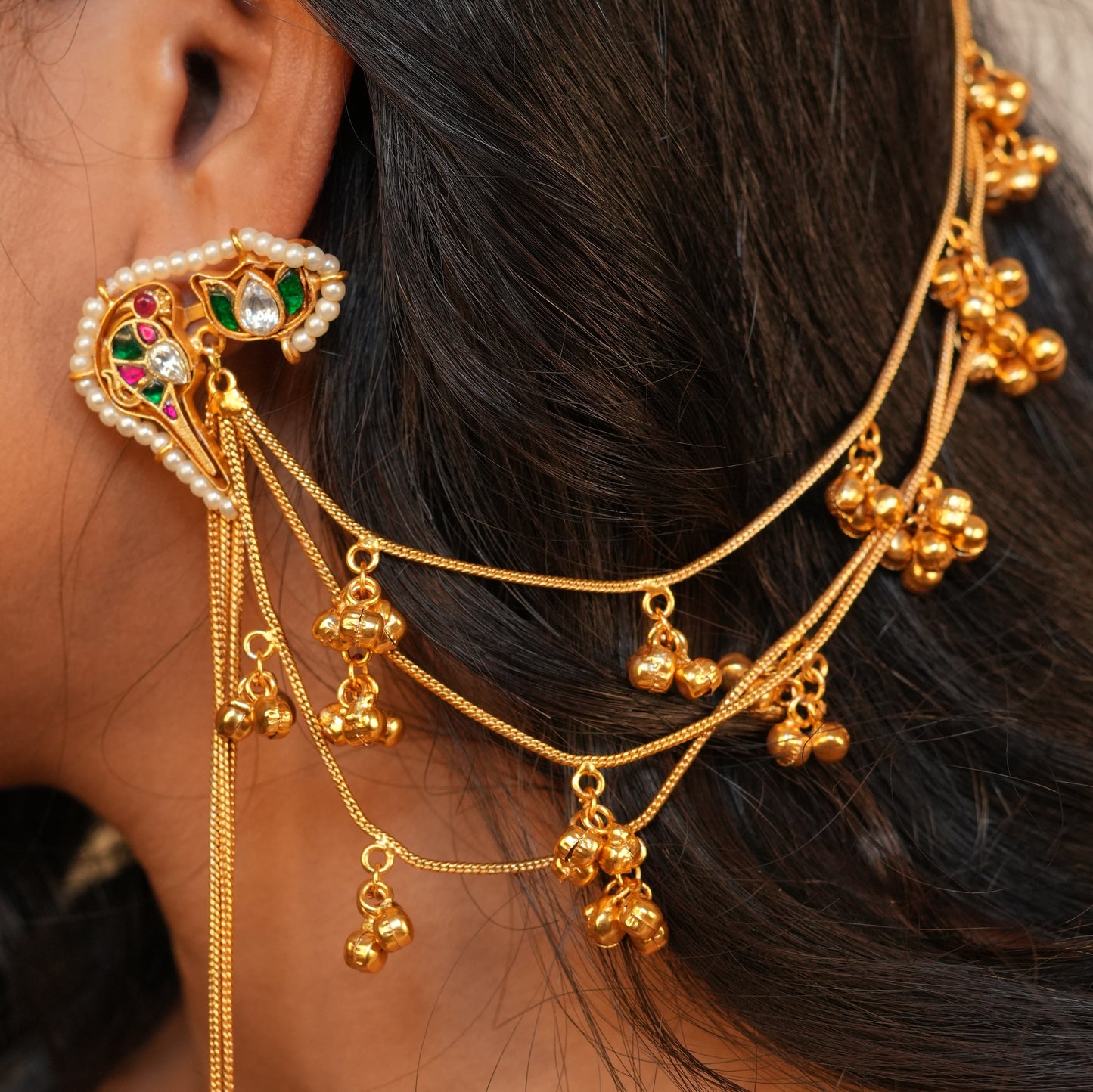 Zalak Chain Kashmiri Earrings