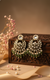 Diya Kundan Earrings (Green)