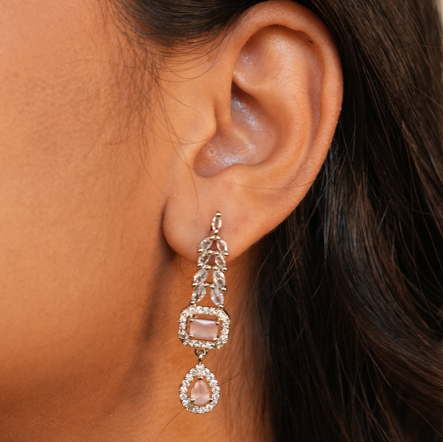 Regal Vine AD Necklace (Pink)