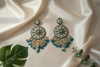 Aarohi Kundan Earrings (Blue)