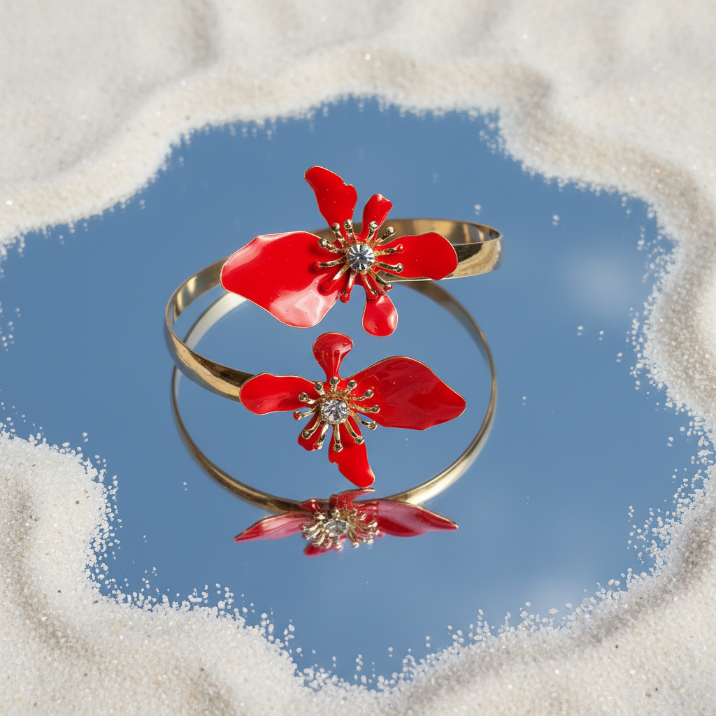 Floral Armcuff (Red)
