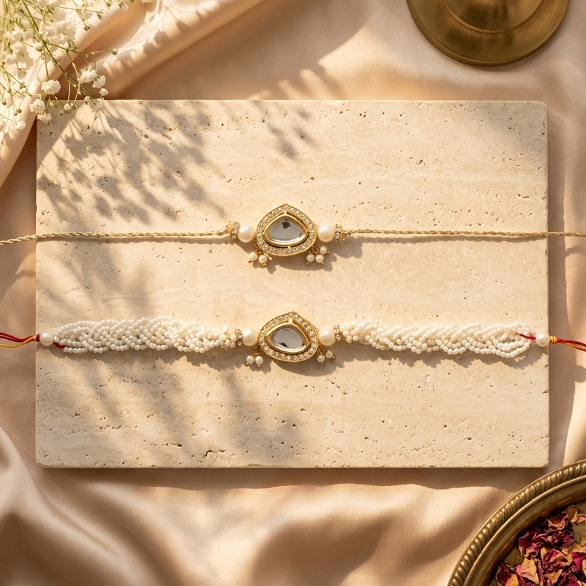 Red Rakhi- Lumba Set