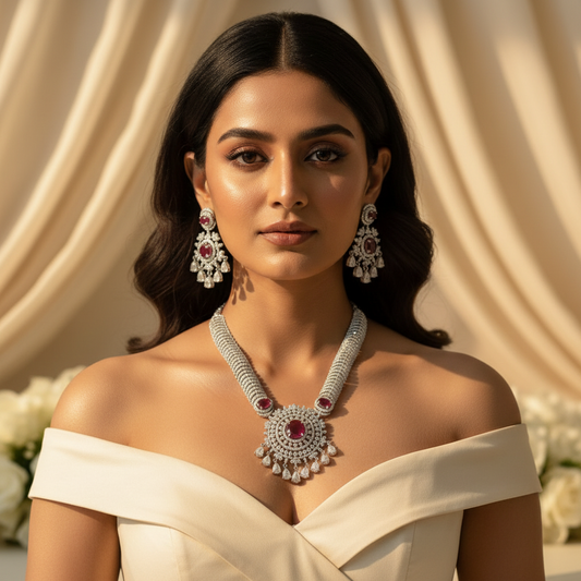 Nova Grace AD Necklace (Pink)