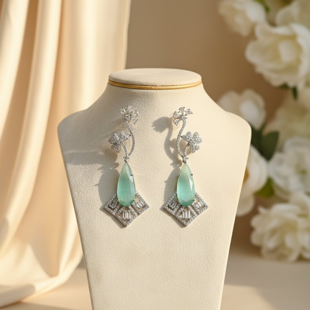 Aster AD Earrings (Mint Green)