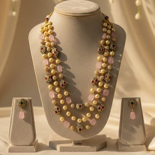 3 Tier Maharani Mala (Pink)