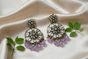 Siya Kundan Earrings (Purple)