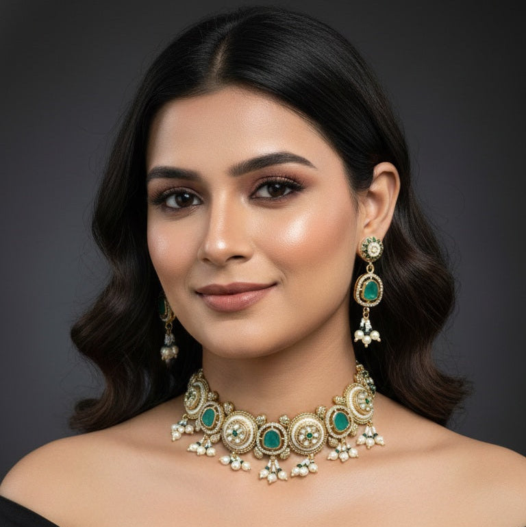 Tara Chokar Necklace (Green)